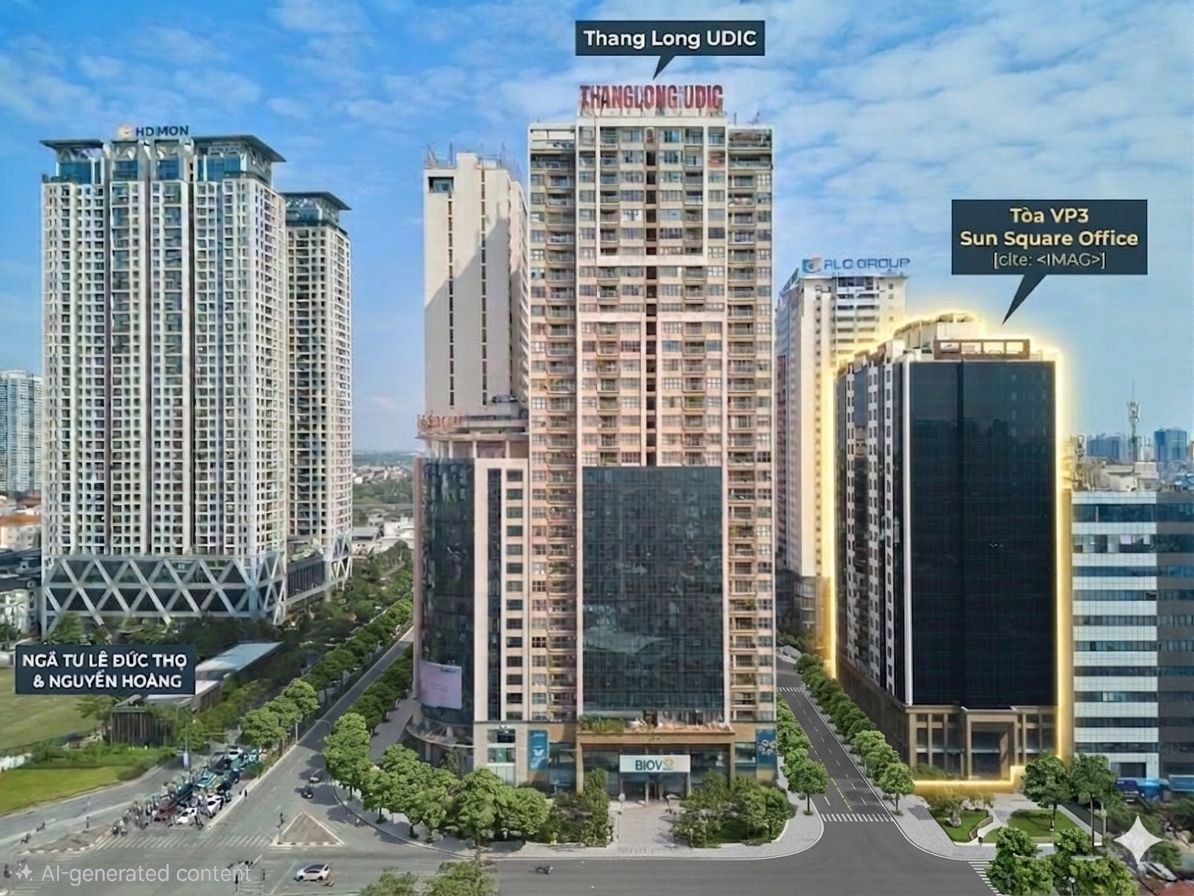Sun Square Office - tòa nhà dịch vụ và văn phòng cao cấp tại cửa ngõ phía Tây